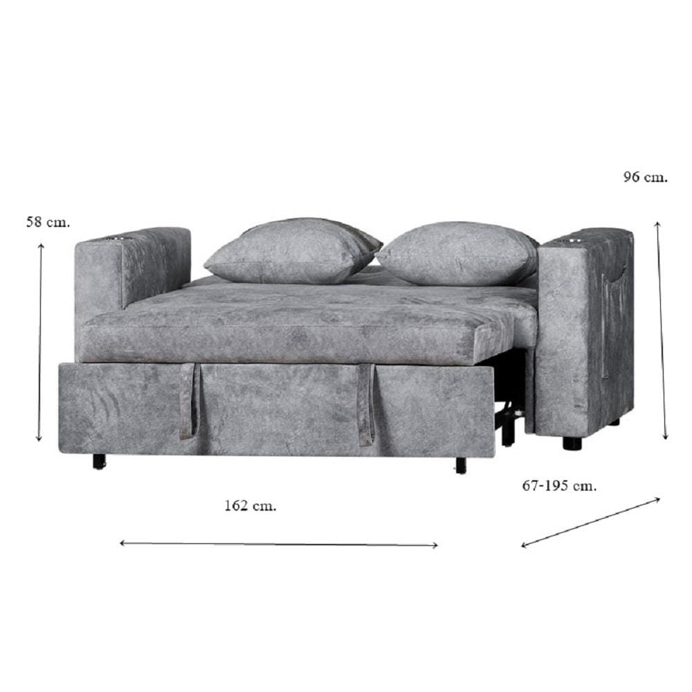 โซฟาเบด AS FURNITURE CHARLOTTE CGYU40 สีเทาอ่อน