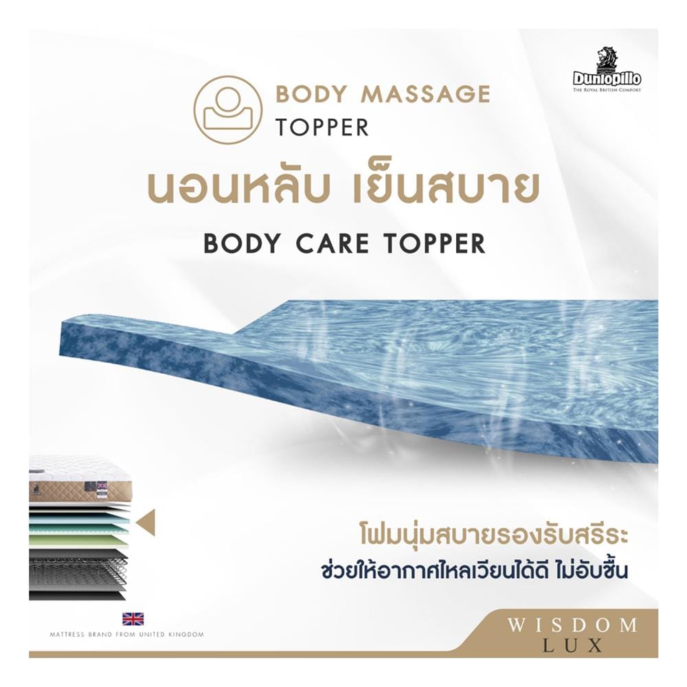 ที่นอนสปริง 3.5 ฟุต DUNLOPILLO รุ่น WISDOM LUX พร้อมหมอนหนุน 1 ชิ้น