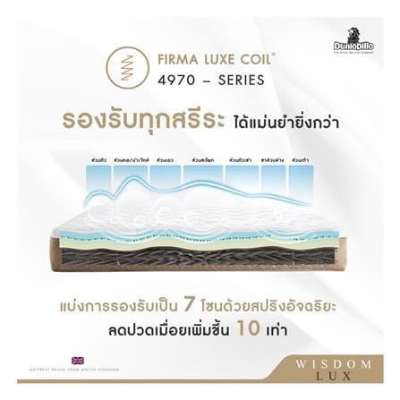 ที่นอนสปริง 6 ฟุต DUNLOPILLO รุ่น WISDOM LUX พร้อมหมอนหนุน 2 ใบ_10
