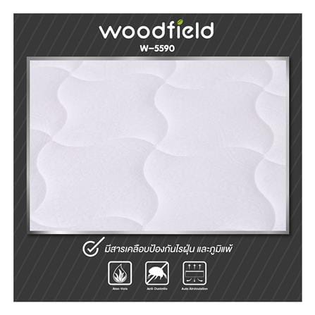 ที่นอนสปริง 5 ฟุต WOODFIELD รุ่น W-5590 พร้อมหมอนหนุน 2 ชิ้น_4