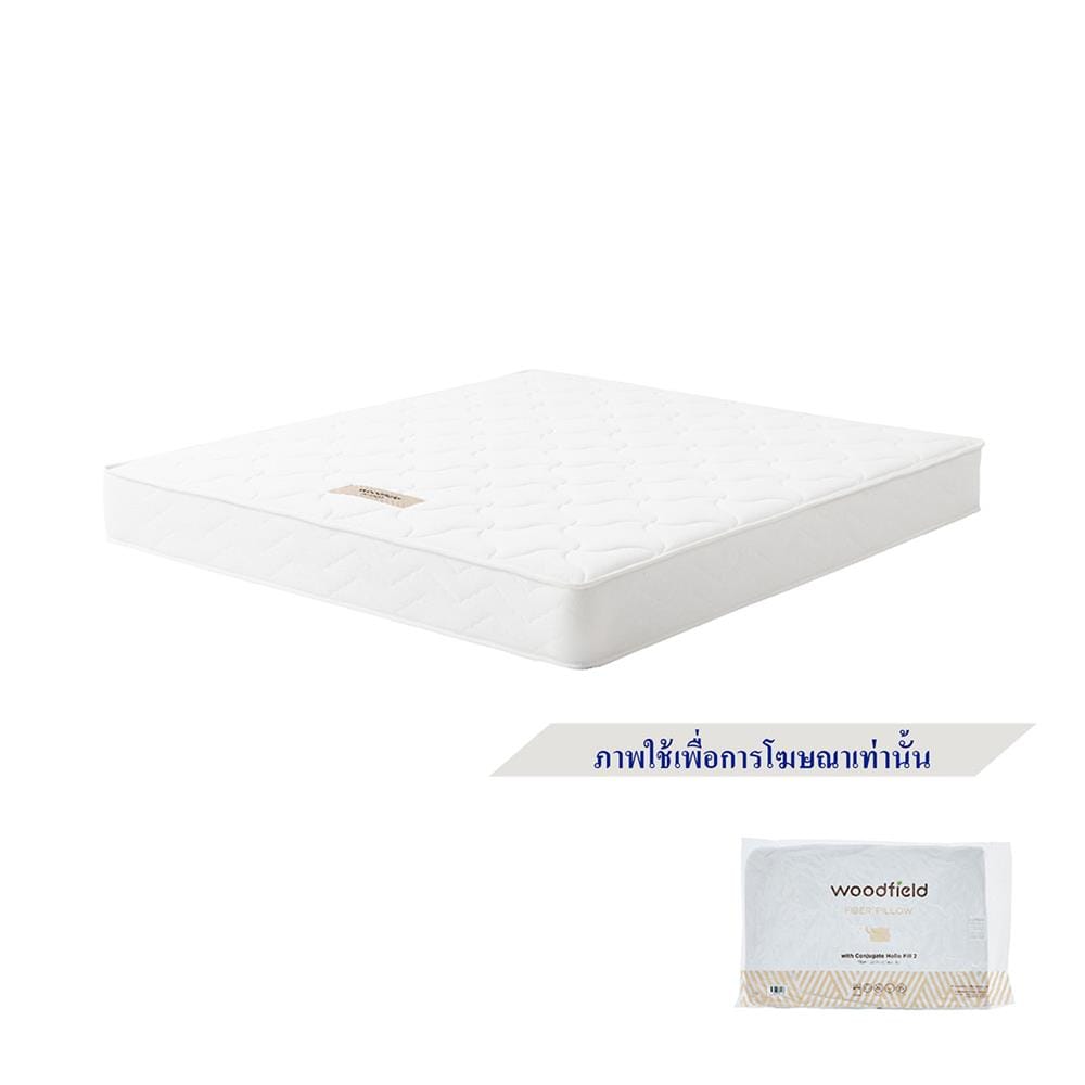 ที่นอนสปริง 3.5 ฟุต WOODFIELD รุ่น W-5590 พร้อมหมอนหนุน 1 ชิ้น