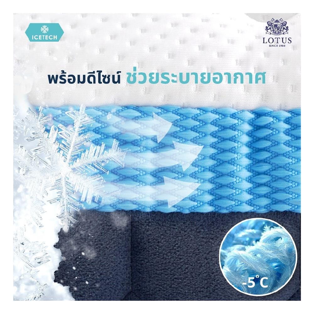 ที่นอนพ็อกเก็ตสปริง 6 ฟุต LOTUS รุ่น ARCTIC ZEN พร้อมเครื่องนอน 11 ชิ้น