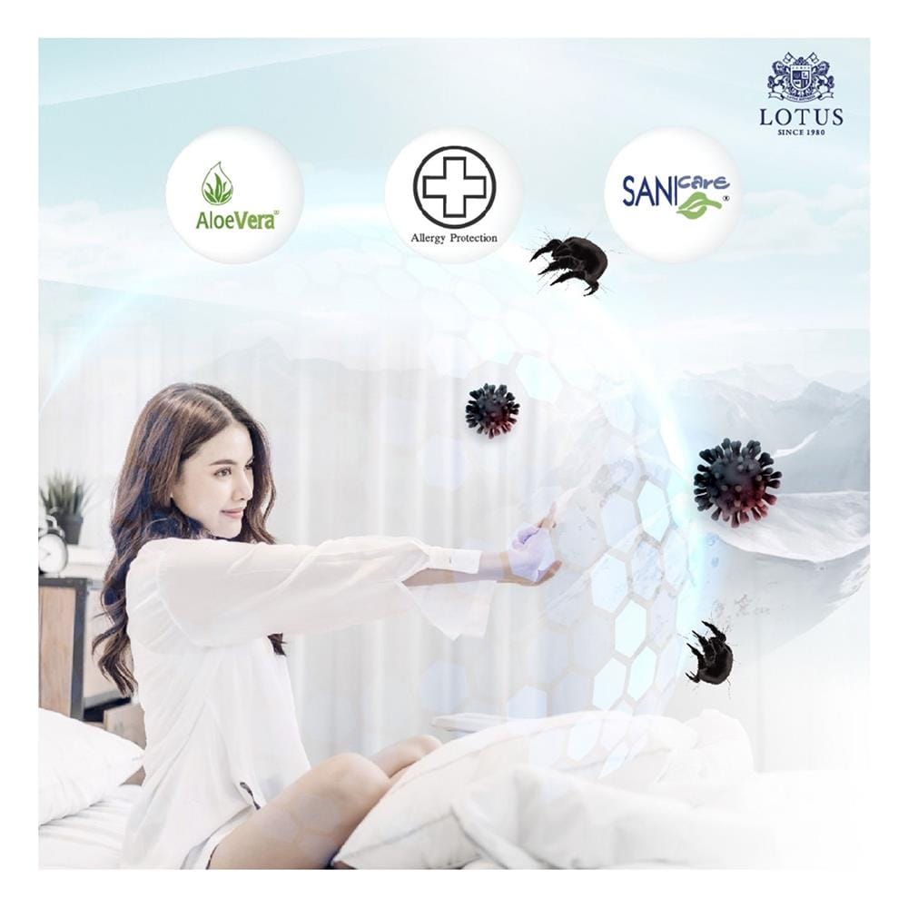 ที่นอนพ็อกเก็ตสปริง 6 ฟุต LOTUS รุ่น ARCTIC ZEN พร้อมเครื่องนอน 11 ชิ้น