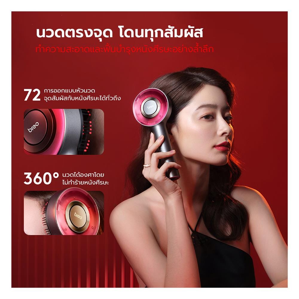 เครื่องนวดไฟฟ้า BREO SCALP 3 สีเทา