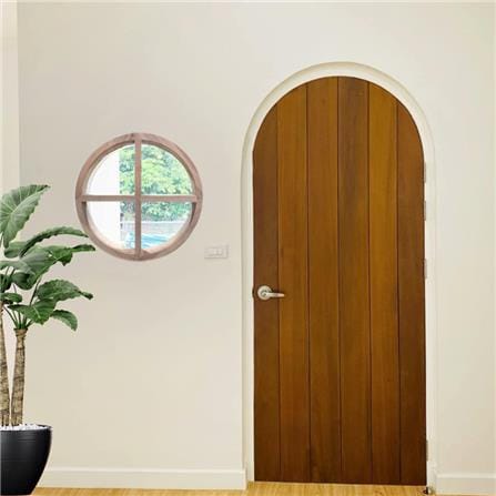 วงกบหน้าต่าง วงกลม 4 ช่อง ไม้เนื้อแข็ง N999 MM04 80x80 ซม. สีธรรมชาติ_2