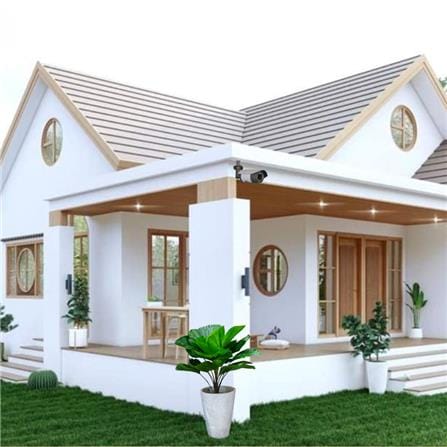 วงกบหน้าต่าง วงกลม 3 ช่อง ไม้เนื้อแข็ง N999 MM03 80x80 ซม. สีธรรมชาติ_2