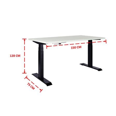 โต๊ะปรับระดับไฟฟ้า ERGOTREND SIT 2 STAND GEN4 150 ซม. สีขาว/ดำ_2