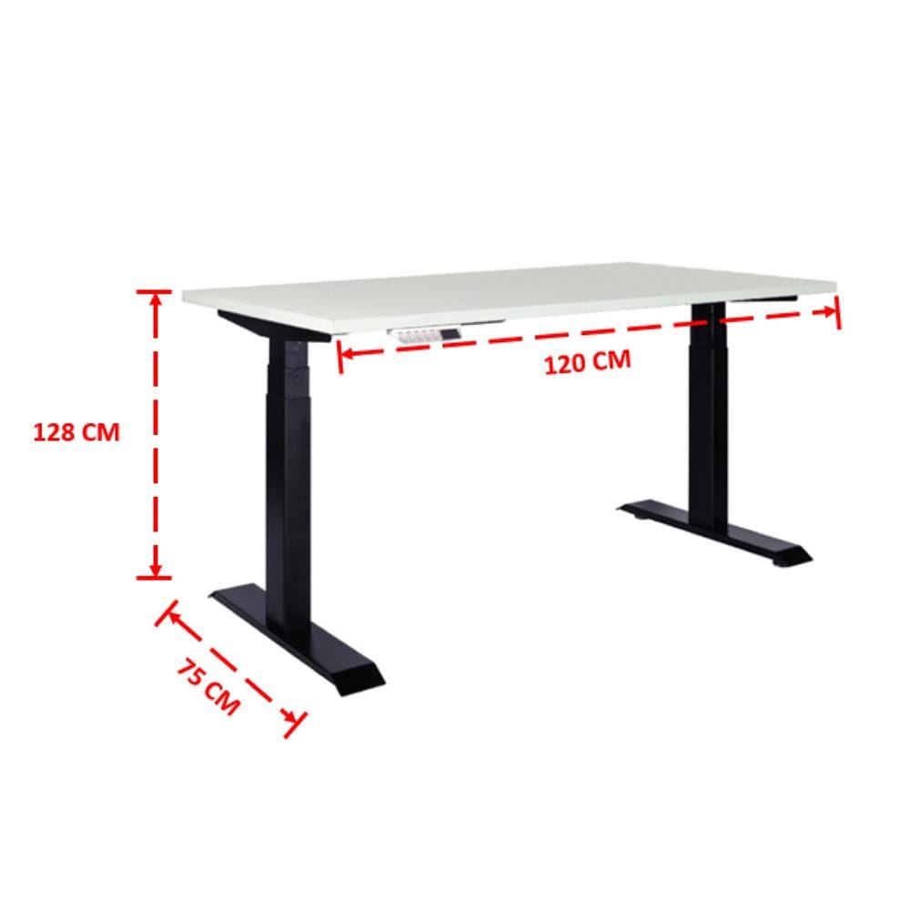 โต๊ะปรับระดับไฟฟ้า ERGOTREND SIT 2 STAND GEN4 120B สีขาว/ดำ