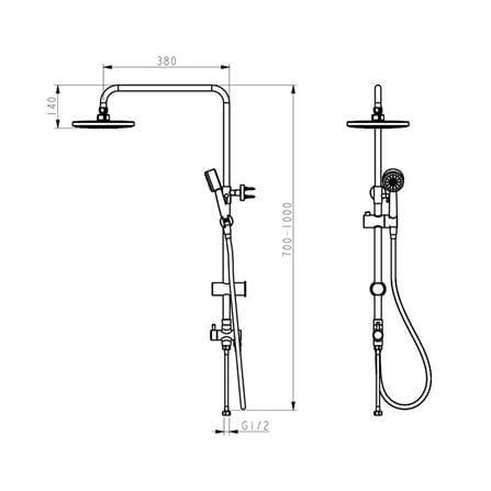 ฝักบัว RAIN SHOWER DONMARK GL-9108_5