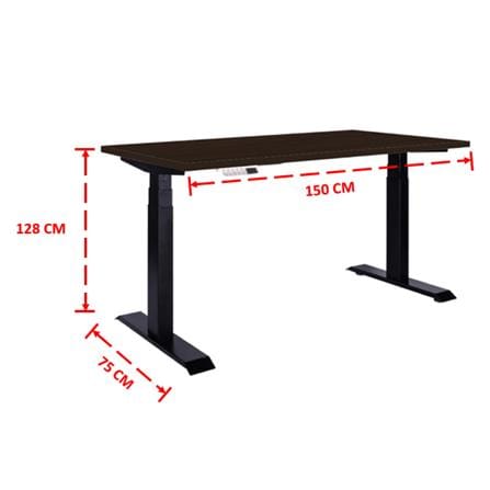โต๊ะปรับระดับไฟฟ้า ERGOTREND SIT 2 STAND GEN4 150 ซม. สี TEAK/ดำ_2