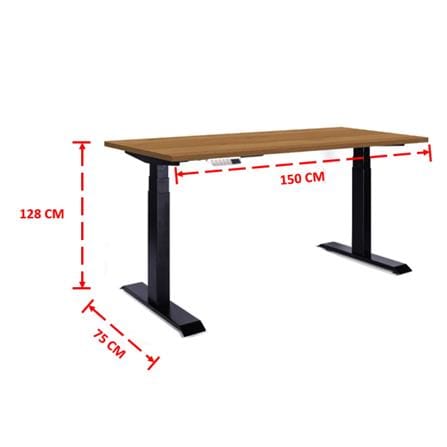 โต๊ะปรับระดับไฟฟ้า ERGOTREND SIT 2 STAND GEN4 150 ซม. สีคาปูชิโน/ดำ_2