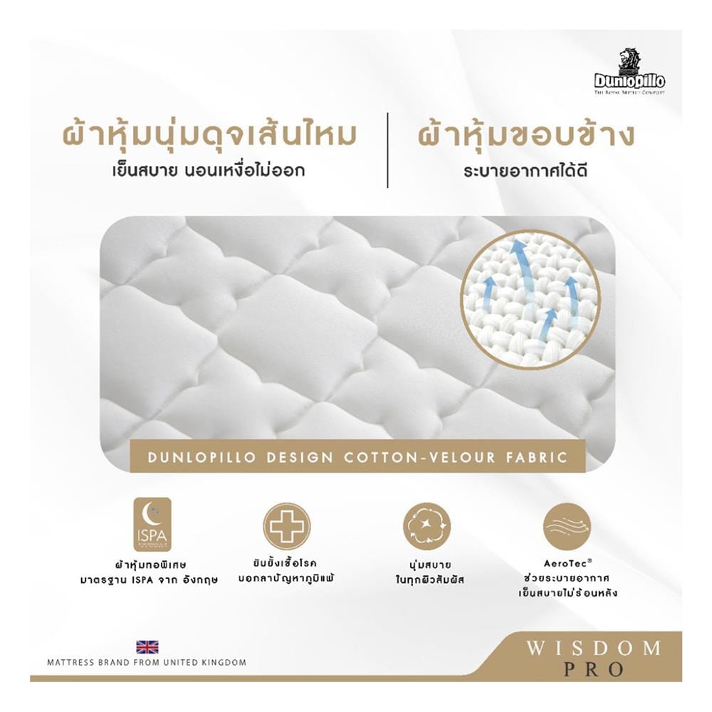 ที่นอนสปริง 6 ฟุต DUNLOPILLO รุ่น WISDOM PRO