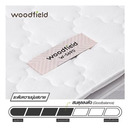 ที่นอนสปริง 5 ฟุต WOODFIELD รุ่น W-5690 พร้อมหมอนหนุน 2 ชิ้น_6