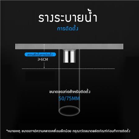รางน้ำทิ้ง CASSA CL0150 40 ซม. สีเงิน_2