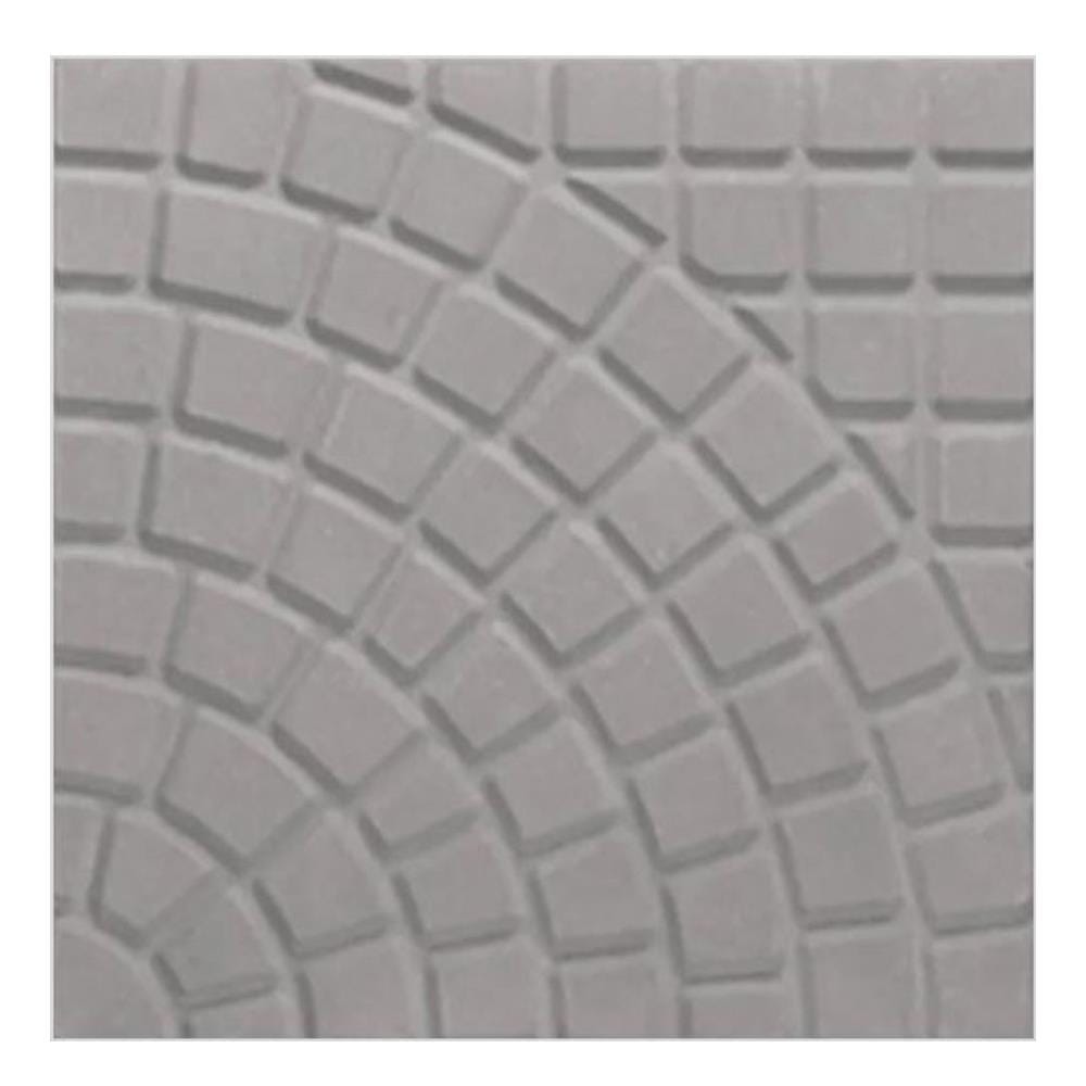 แผ่นทางเท้า DURAONE ลายพัดโบก 40x40 ซม. สีเทา