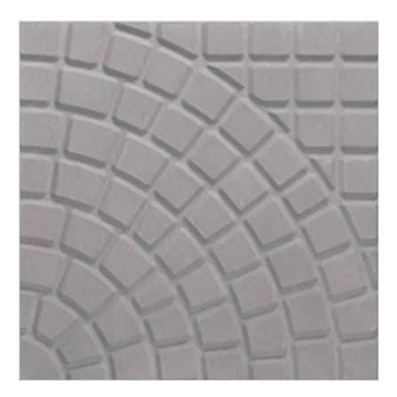 แผ่นทางเท้า DURAONE ลายพัดโบก 40x40 ซม. สีเทา_0