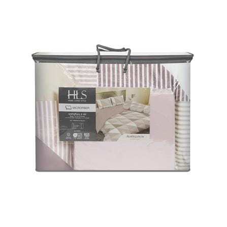 ชุดผ้าปูที่นอน 6 ฟุต 6 ชิ้น HOME LIVING STYLE TRINITY สีน้ำตาล_5
