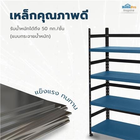 ชั้นวางของ 4 ชั้น FURDINI HOMER TYPE B 150 ซม. สีน้ำเงิน_4