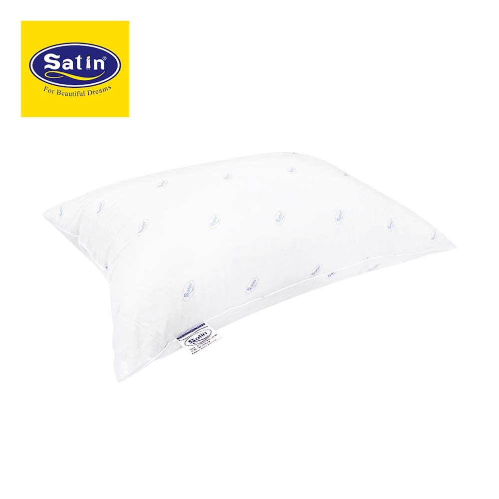 หมอนหนุน ใยสังเคราะห์ SATIN 19x29 นิ้ว สีขาว