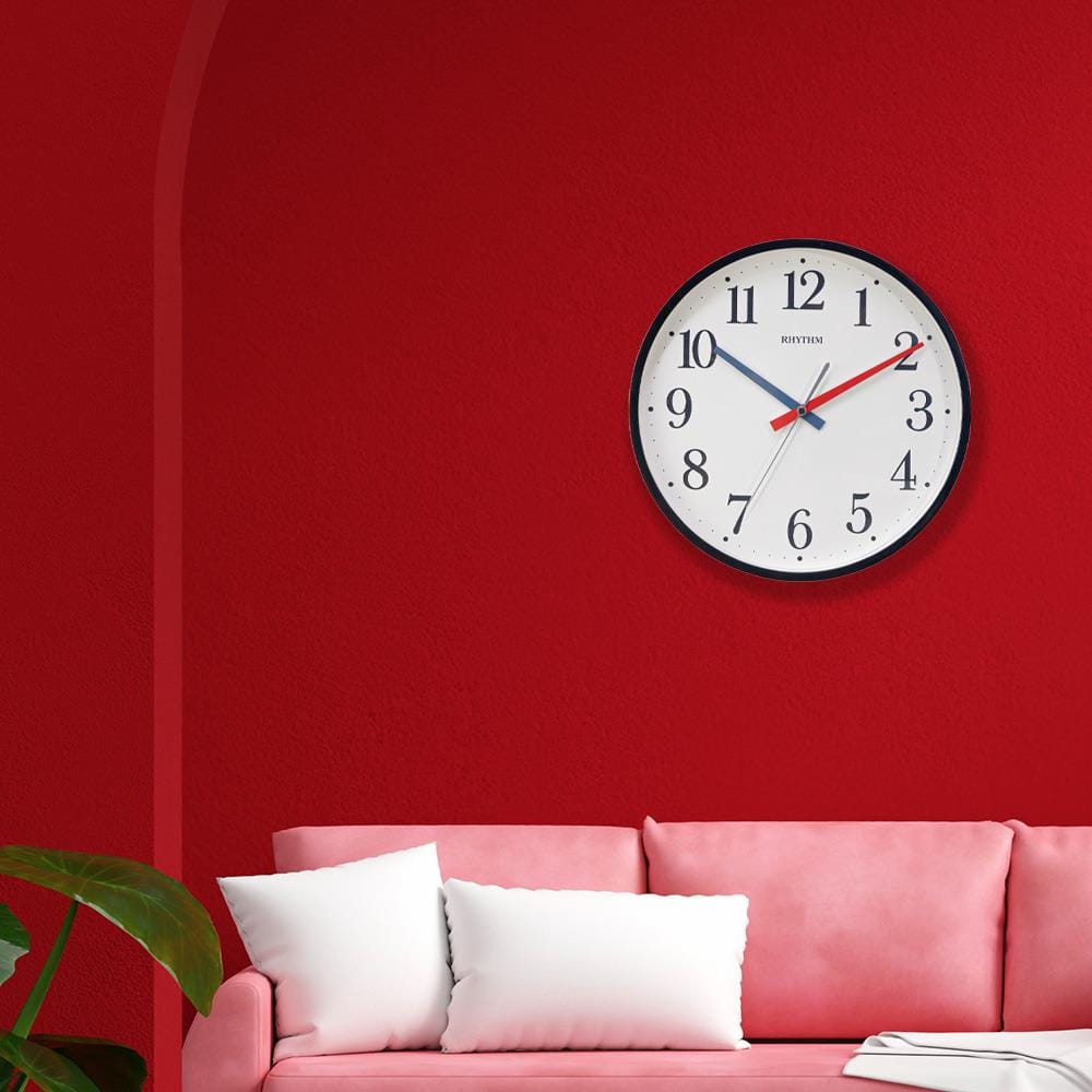 นาฬิกาแขวน RHYTHM CMG619NR02 12 นิ้ว สีดำ