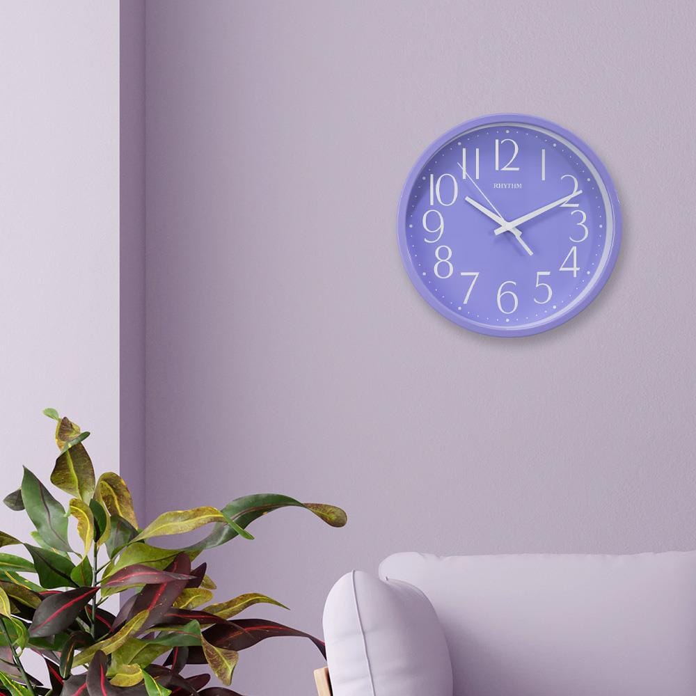 นาฬิกาแขวน RHYTHM CMG625NR12 9 นิ้ว สีม่วง