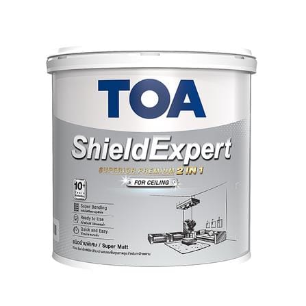 สีน้ำทาฝ้า ชนิดด้าน TOA SHIELD EXPERT E999 สี CEIL...