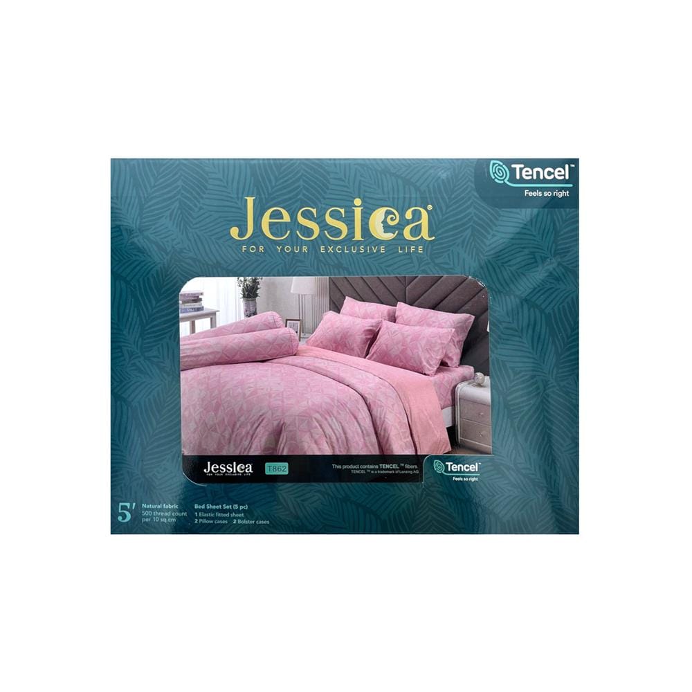 ชุดผ้าปูที่นอน 5 ฟุต 5 ชิ้น JESSICA TENCEL 20165-T862