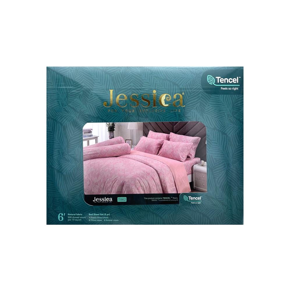 ชุดผ้าปูที่นอน 6 ฟุต 5 ชิ้น JESSICA TENCEL 20164-T862