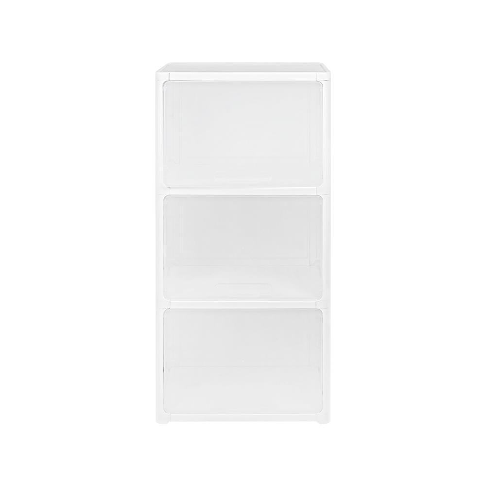 ตู้บานเปิดบน 3 ชั้น STACKO CATE 51x35x101 ซม. สีขาว