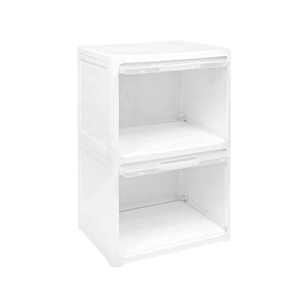 ตู้บานเปิดบน 2 ชั้น STACKO CATE 51x35x69 ซม. สีขาว