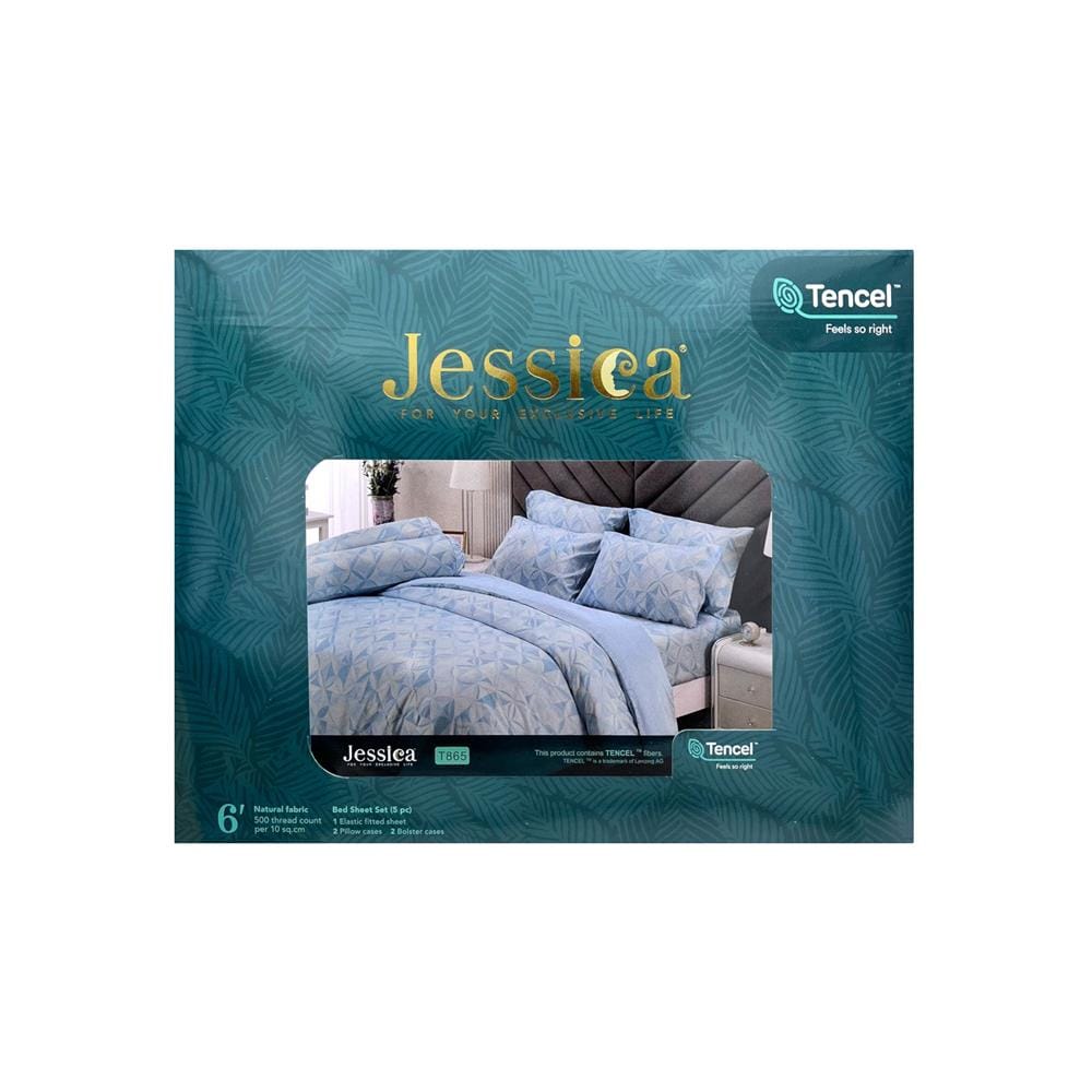 ชุดผ้าปูที่นอน 6 ฟุต 5 ชิ้น JESSICA TENCEL 20164-T865