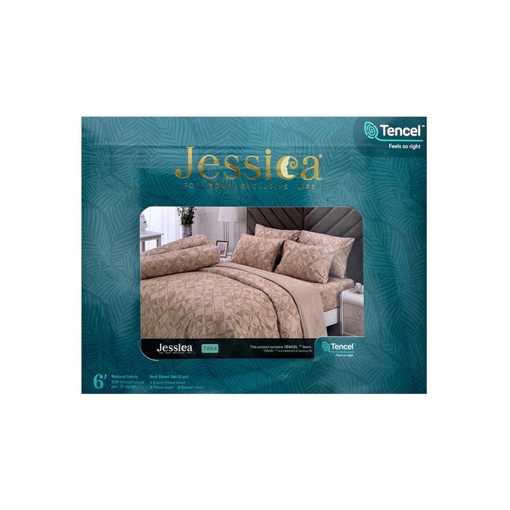 ชุดผ้าปูที่นอน 6 ฟุต 5 ชิ้น JESSICA TENCEL 20164-T864