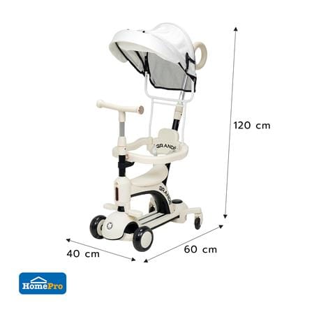 สกู๊ตเตอร์เด็ก GRANDE JSCN669 สีครีม_6