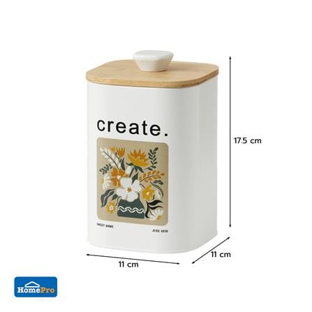 ขวดโหลเหลี่ยมฝาดึง KECH ALL BLOOM CREATE SS 1.4 ลิตร_5