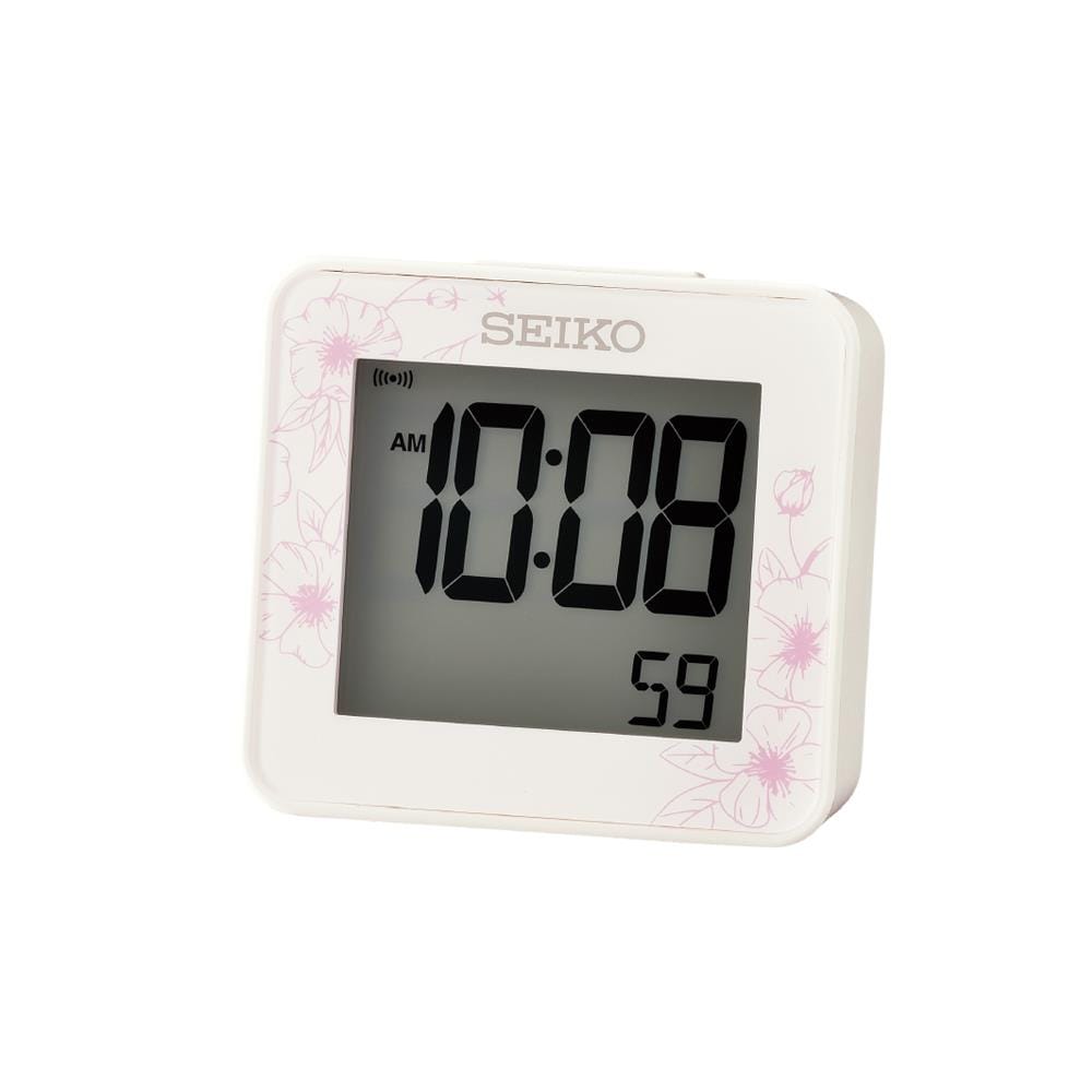 นาฬิกาดิจิทัล SEIKO CLOCKS QHL097W 2.3X2.5 นิ้ว สีขาว