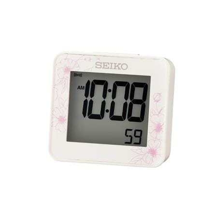 นาฬิกาดิจิทัล SEIKO CLOCKS QHL097W 2.3X2.5 นิ้ว สีขาว_0