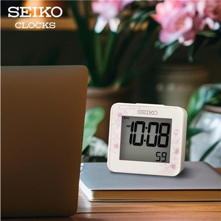 นาฬิกาดิจิทัล SEIKO CLOCKS QHL097W 2.3X2.5 นิ้ว สีขาว_4