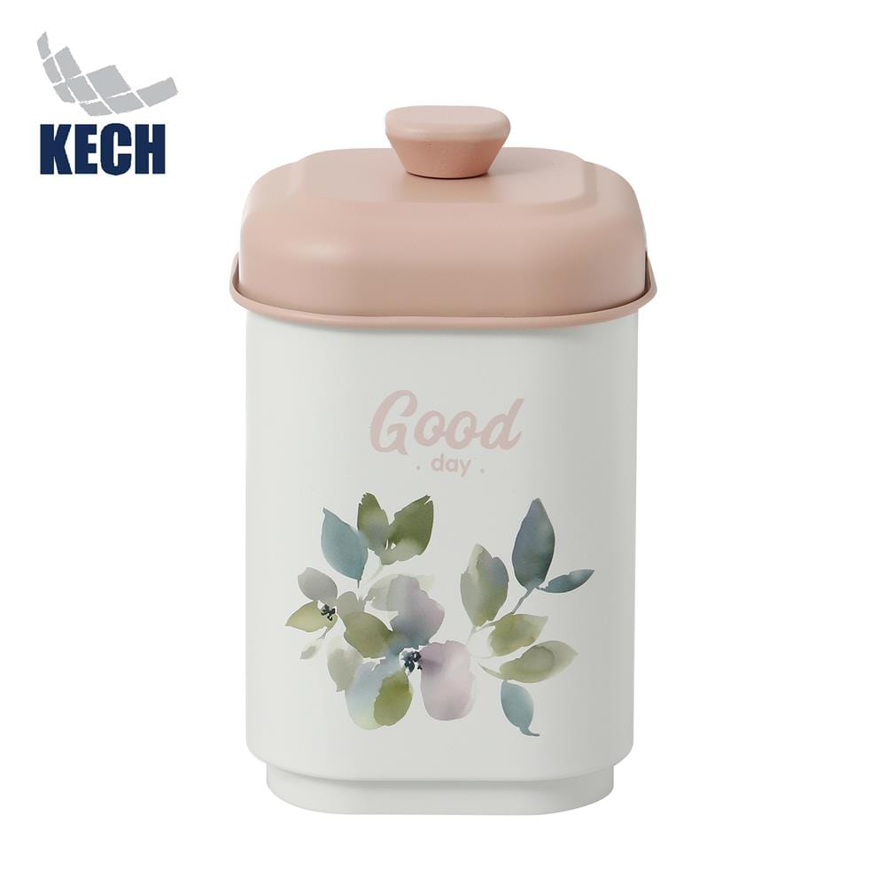 ขวดโหลเหลี่ยมฝาดึง KECH PICKER 1.5 ลิตร สีชมพู