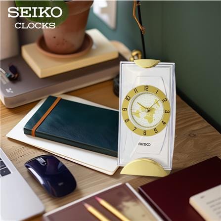 นาฬิกาตั้งโต๊ะ SEIKO CLOCKS QXG152G 4.7X9.5 นิ้ว สีทอง_4