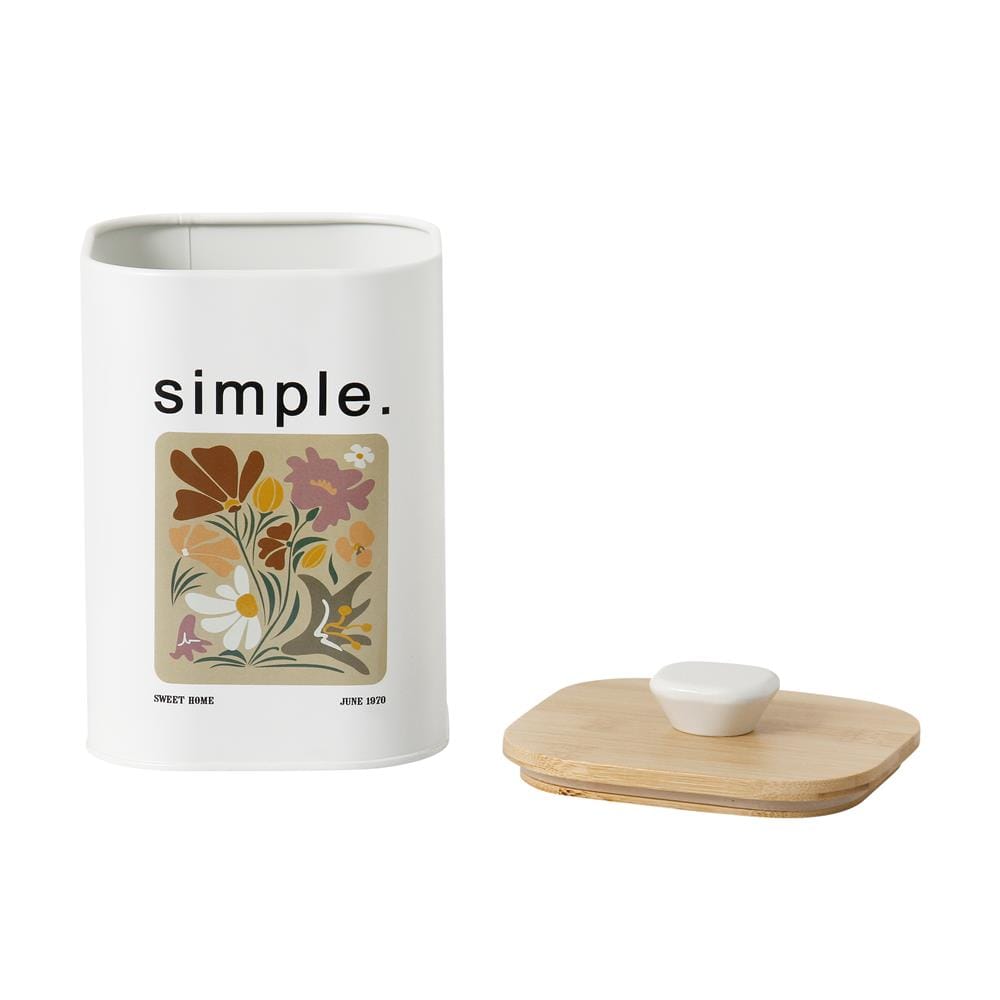 ขวดโหลเหลี่ยมฝาดึง KECH ALL BLOOM SIMPLE SS 1.4 ลิตร