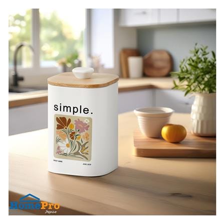 ขวดโหลเหลี่ยมฝาดึง KECH ALL BLOOM SIMPLE SS 1.4 ลิตร_4
