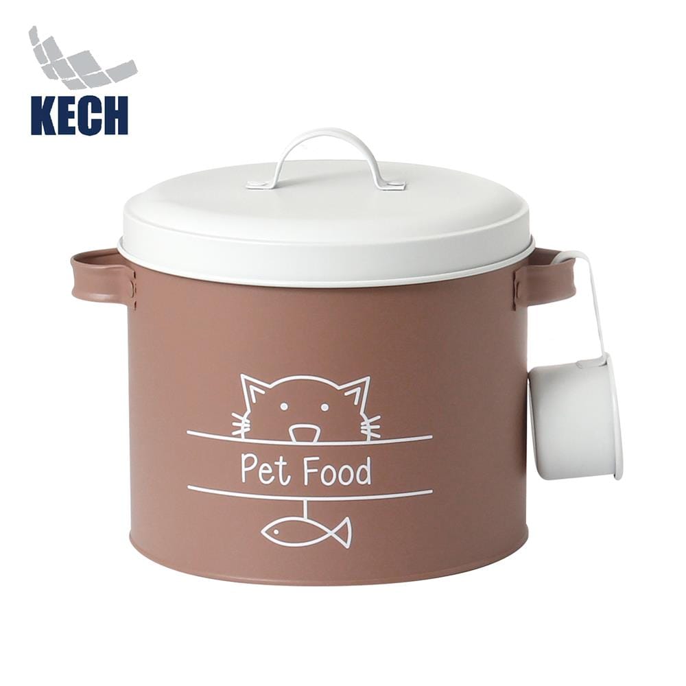 ขวดโหลกลมฝาดึง KECH PET FOOD 3.5 ลิตร สีน้ำตาล_1