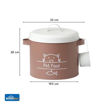 ขวดโหลกลมฝาดึง KECH PET FOOD 3.5 ลิตร สีน้ำตาล_5