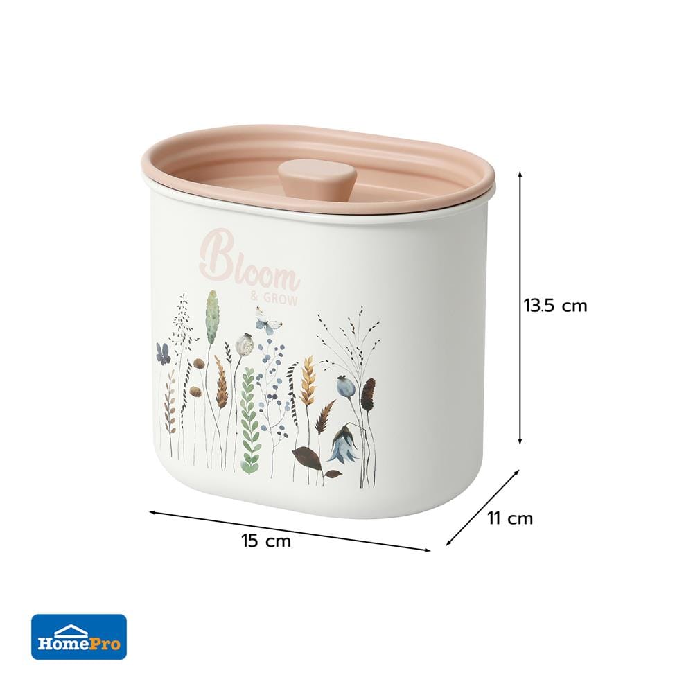 ขวดโหลเหลี่ยมฝาดึง KECH LIRIS 1.1 ลิตร สีชมพู