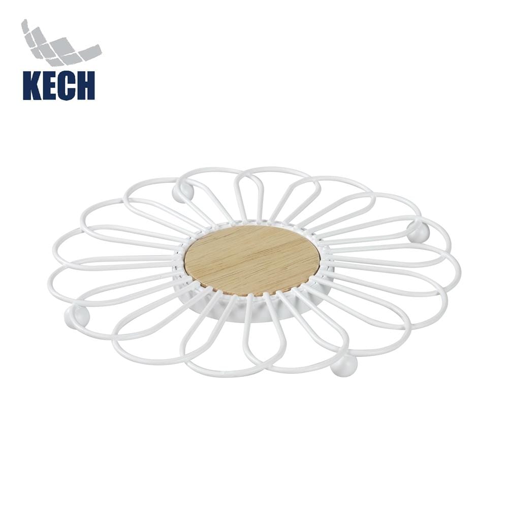 ที่รองภาชนะร้อนกลม KECH FLORIST สีขาว_1