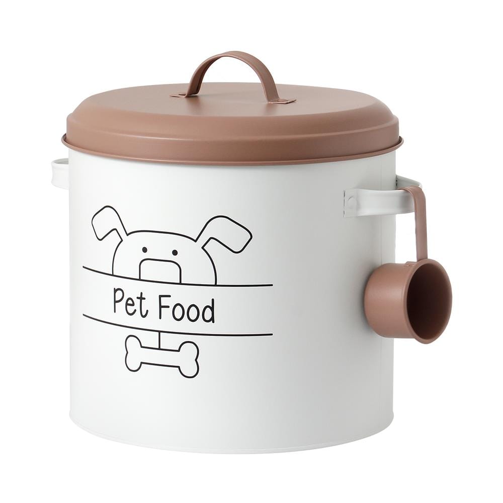 ขวดโหลกลมฝาดึง KECH PET FOOD 9.95 ลิตร สีขาว