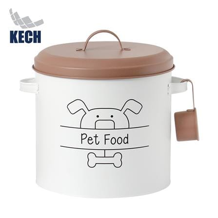 ขวดโหลกลมฝาดึง KECH PET FOOD 9.95 ลิตร สีขาว_0