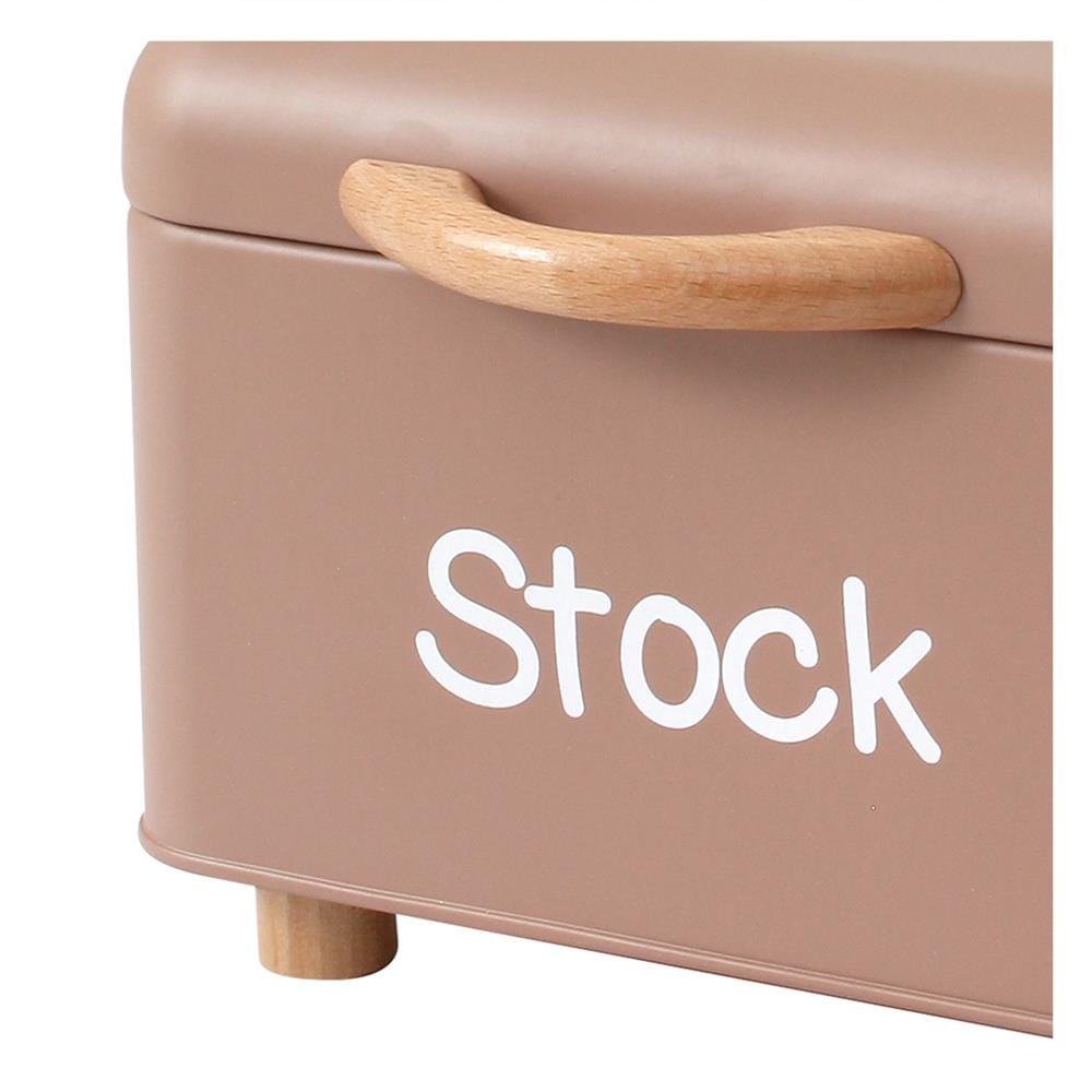 ขวดโหลเหลี่ยมฝาดึง KECH STOCK BOX 2 ลิตร สีน้ำตาล