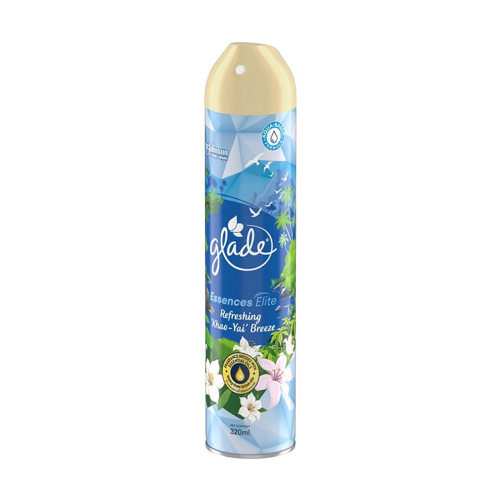 สเปรย์ปรับอากาศ GLADE ESSENCE ELITE 320 มล. กลิ่นเขาใหญ่