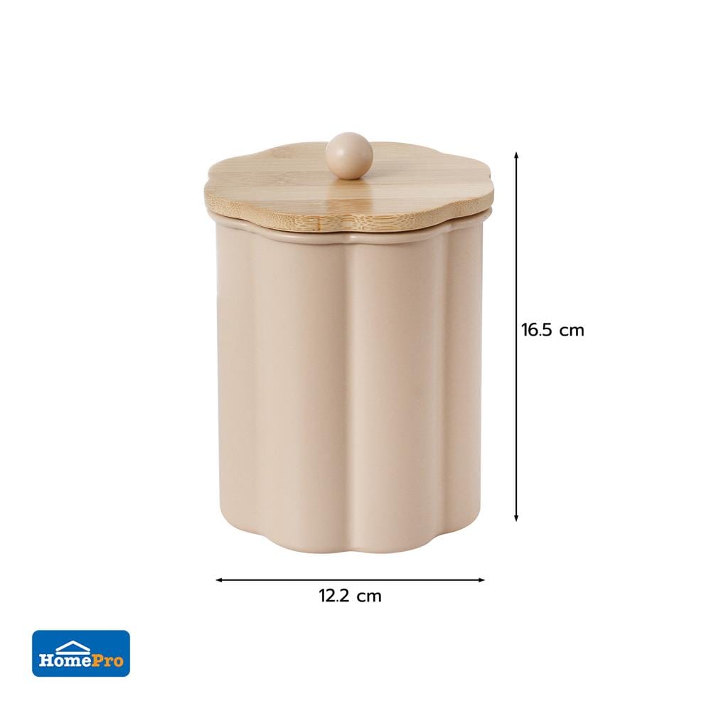 ขวดโหลกลมฝาดึง KECH PETAL 1 ลิตร สีชมพู